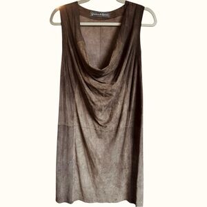 Graham & Spencer Brown Real Suede Shift Dress